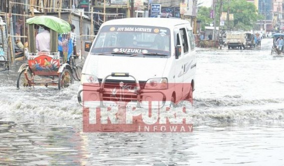 Rain floods Agartala : more showers expected 